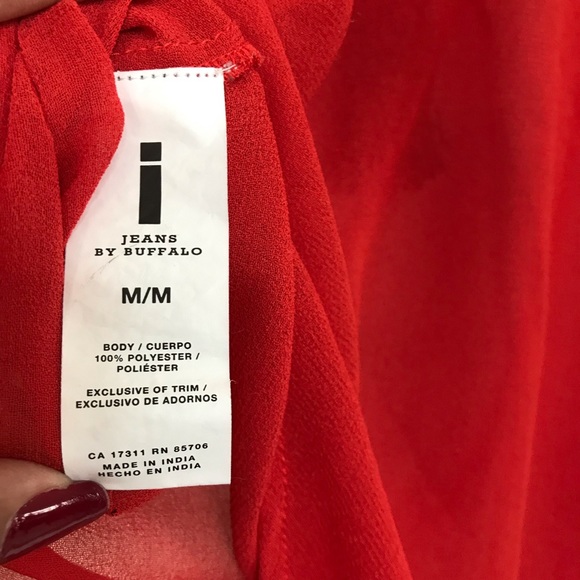 Buffalo M  sheer embroidered tassel blouse - Picture 7 of 8